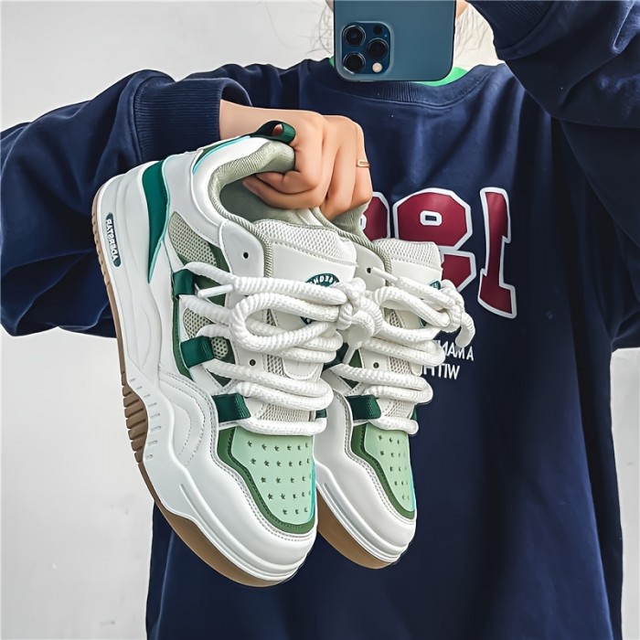 Stylish Men's Skate Shoes - Comfortable & Durable - Non-Slip, Platform Sole for Casual Wear & Outdoor Activities